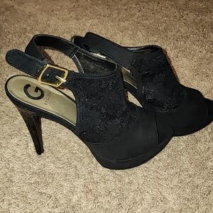G by Guess black dress heels 9M